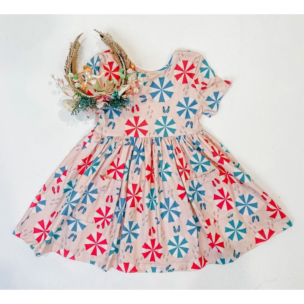 Mila & Rose Toes In The Sand Pocket Twirl Dress